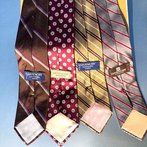 VTG Lot of 4 GIVENCHY Vintage Men’s Neck Tie